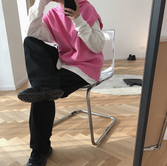 Damen Ärmellose Kapuzenstrick‑Weste im Oversize‑Cut aus feinem Strick Shop Nory