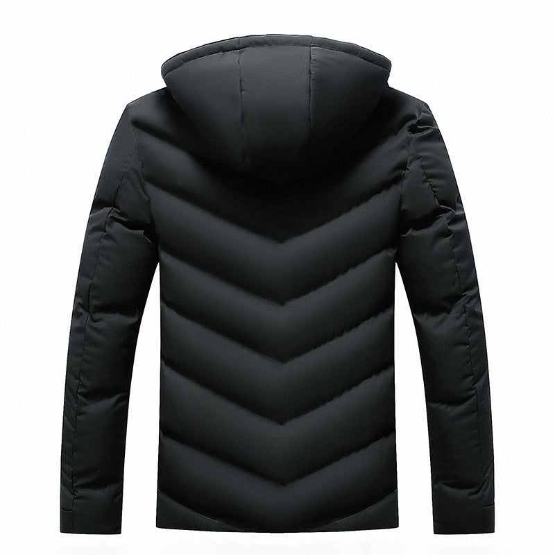 Herren Steppjacke mit Teddyfellkapuze und Chevron-Steppung Shop Nory
