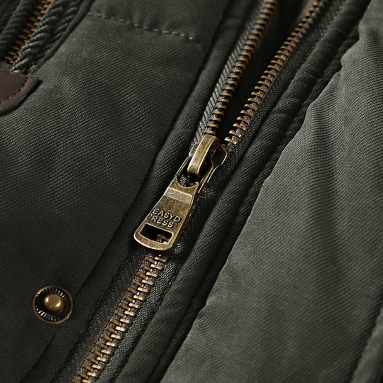 Herren gepolsterte Kapuzenparka mit Kunstfellfutter und Multifunktionstaschen Shop Nory