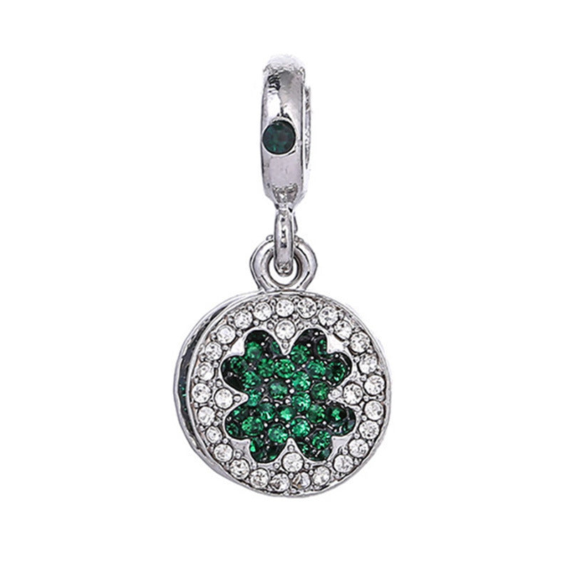 Versilberter Charm-Anhänger mit Mond, Sternen und Tanzender Elfe