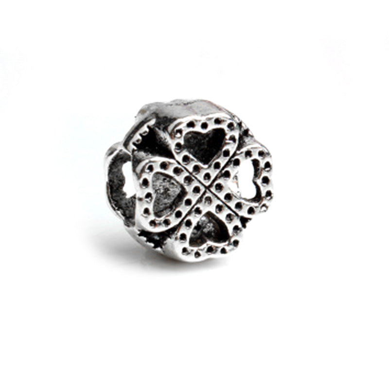 Versilberter Charm-Anhänger mit Mond, Sternen und Tanzender Elfe