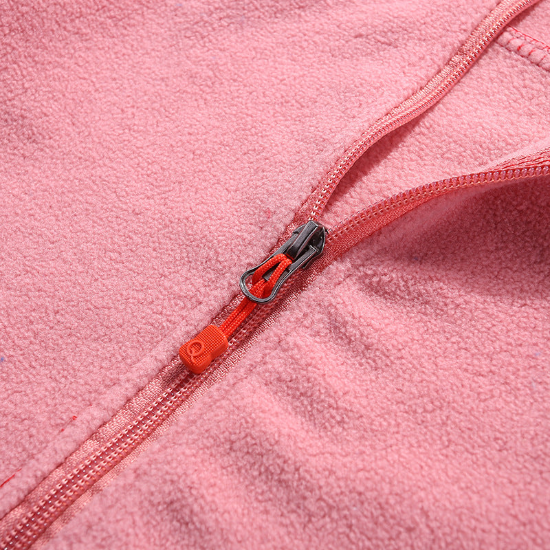 Damen Taillierte Fleecejacke mit Stehkragen und durchgehendem Reißverschluss Shop Nory