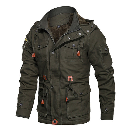 Herren Utility-Parka mit Teddyfutter und Mehrfachtaschen Shop Nory