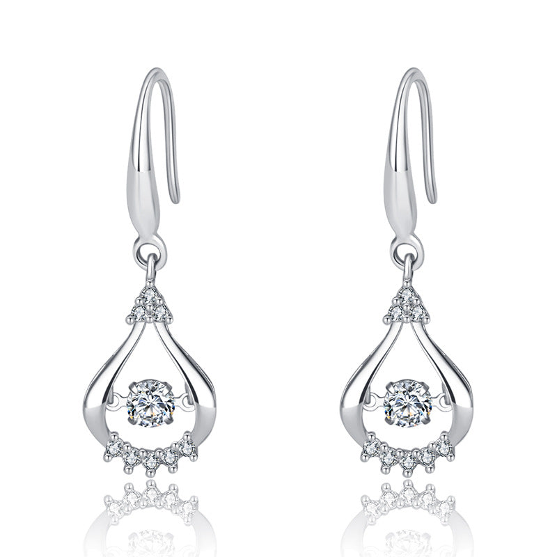 Damen Elegante und funkelnde Ohrringe im Tropfen-Design Shop Nory