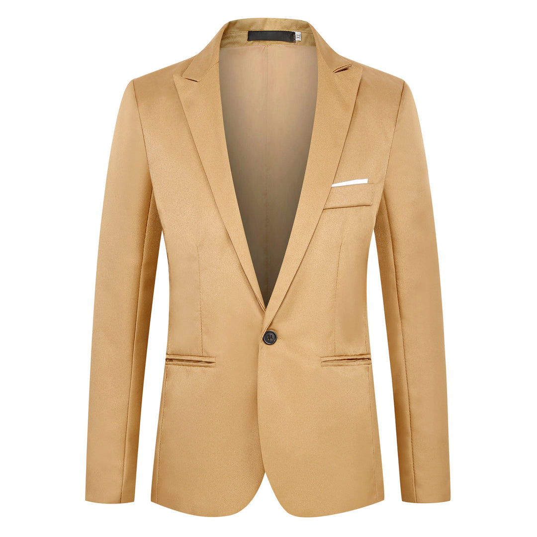Herren tailliertes Ein-Knopf-Sakko mit schmalem Revers und dezentem Taschenfinish Shop Nory