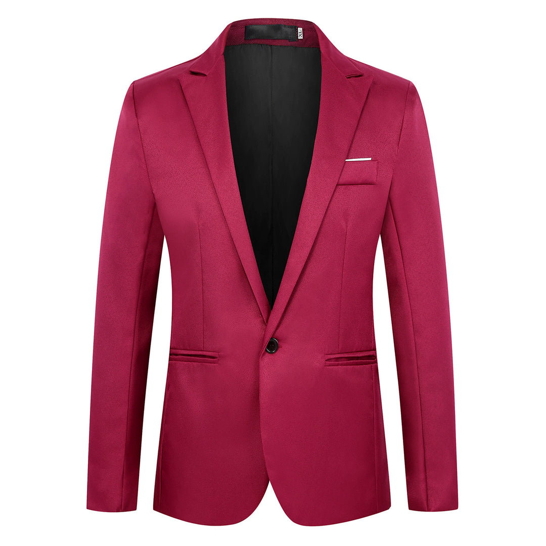 Herren tailliertes Ein-Knopf-Sakko mit schmalem Revers und dezentem Taschenfinish Shop Nory