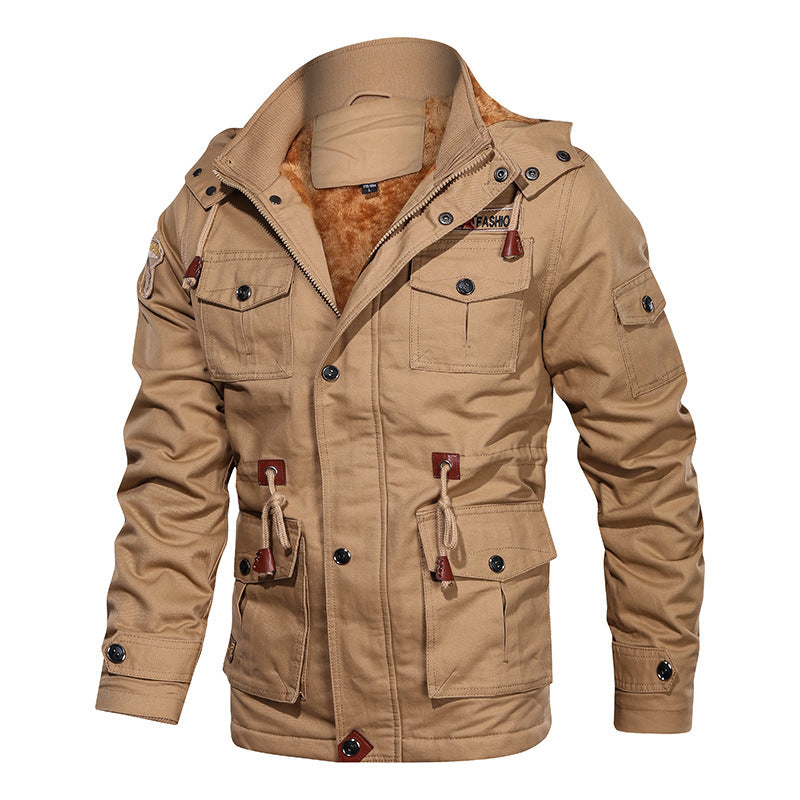Herren Utility-Parka mit Teddyfutter und Mehrfachtaschen Shop Nory