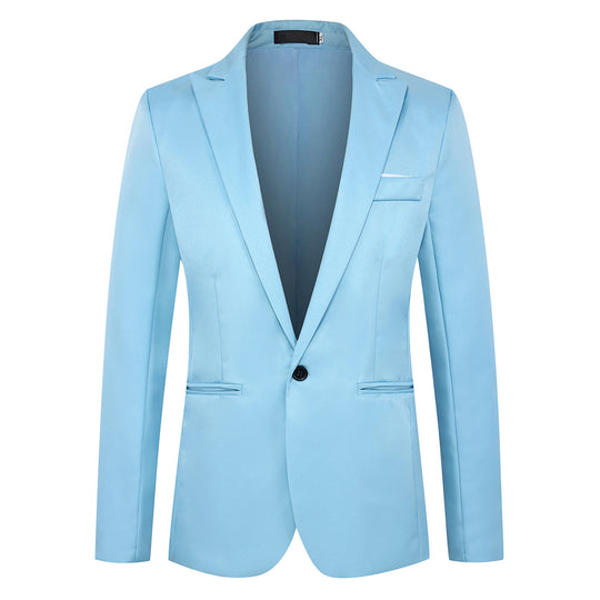 Herren tailliertes Ein-Knopf-Sakko mit schmalem Revers und dezentem Taschenfinish Shop Nory