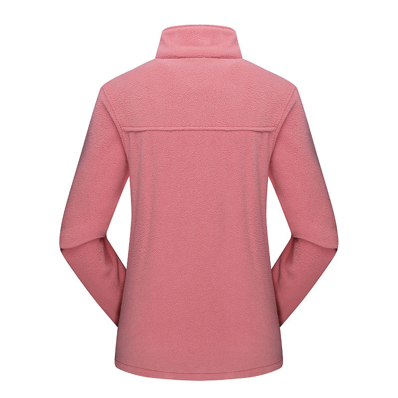 Damen Taillierte Fleecejacke mit Stehkragen und durchgehendem Reißverschluss Shop Nory