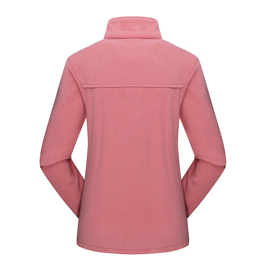 Damen Taillierte Fleecejacke mit Stehkragen und durchgehendem Reißverschluss Shop Nory