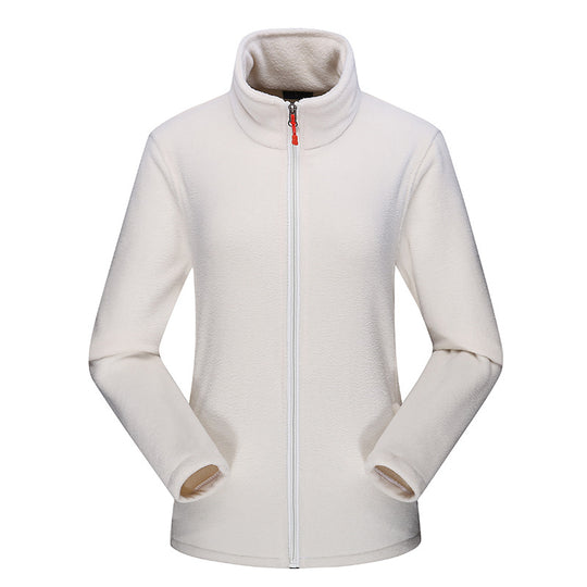 Damen Taillierte Fleecejacke mit Stehkragen und durchgehendem Reißverschluss Shop Nory
