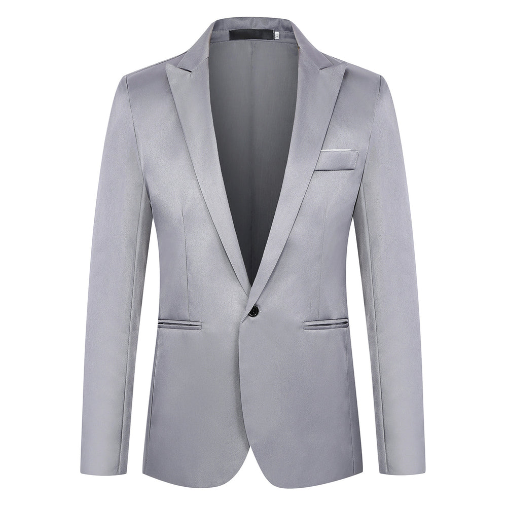 Herren tailliertes Ein-Knopf-Sakko mit schmalem Revers und dezentem Taschenfinish Shop Nory