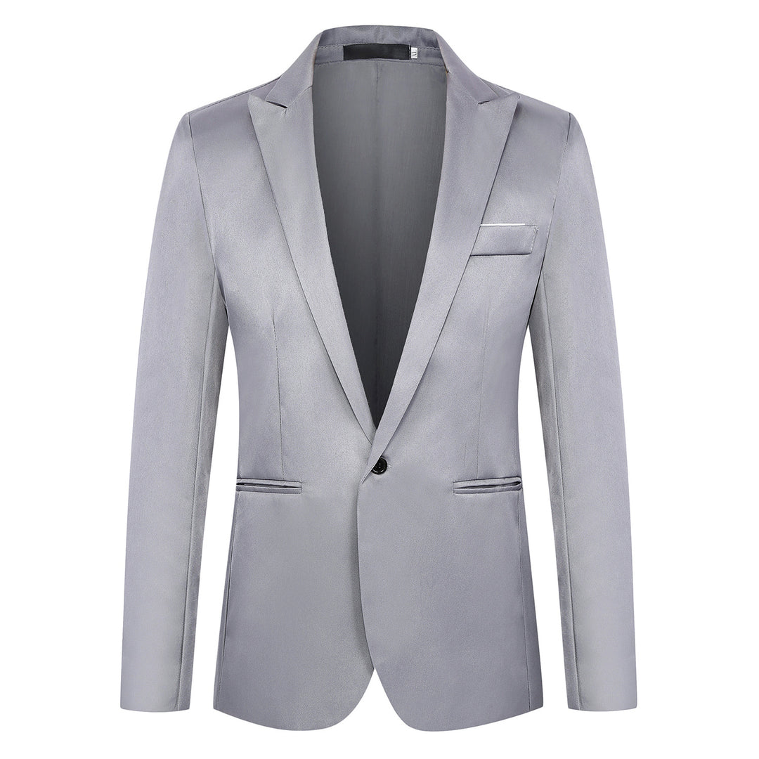 Herren tailliertes Ein-Knopf-Sakko mit schmalem Revers und dezentem Taschenfinish Shop Nory