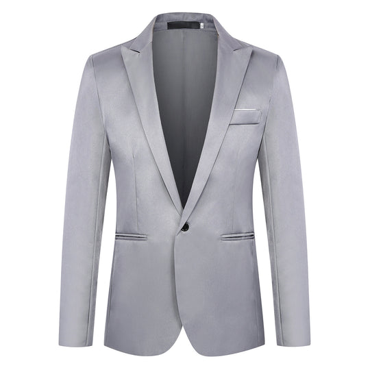 Herren tailliertes Ein-Knopf-Sakko mit schmalem Revers und dezentem Taschenfinish Shop Nory