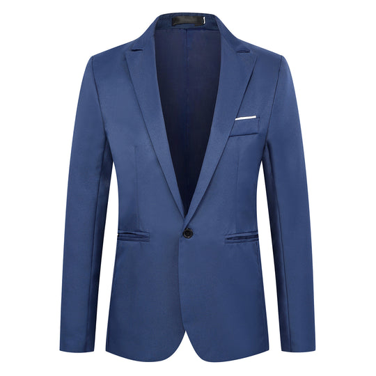 Herren tailliertes Ein-Knopf-Sakko mit schmalem Revers und dezentem Taschenfinish Shop Nory