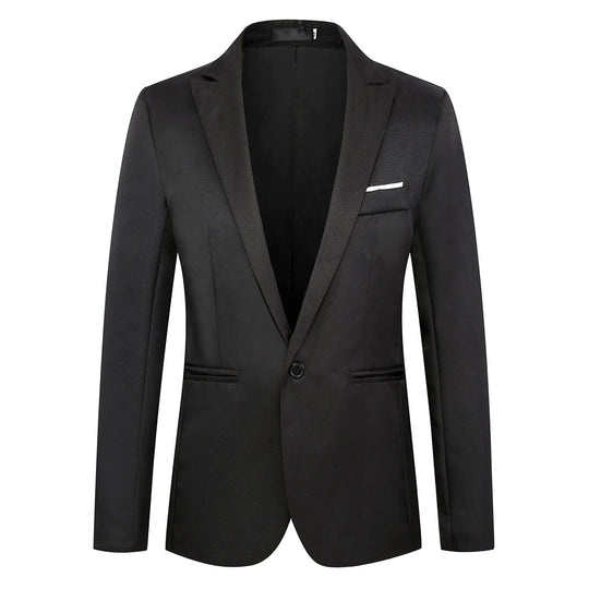 Herren tailliertes Ein-Knopf-Sakko mit schmalem Revers und dezentem Taschenfinish Shop Nory