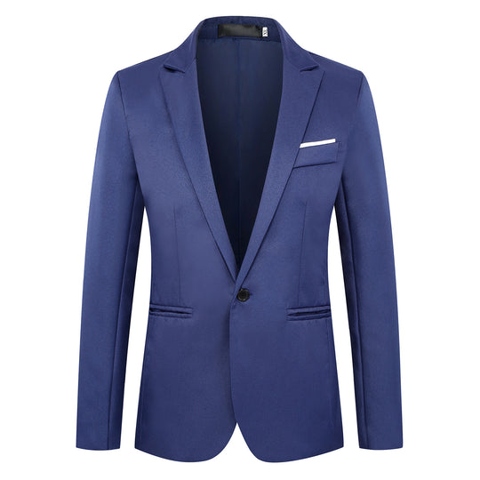 Herren tailliertes Ein-Knopf-Sakko mit schmalem Revers und dezentem Taschenfinish Shop Nory