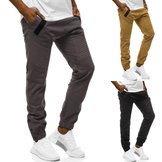 Herren Tech-Joggerhose mit gepolsterten Kniepaneelen, elastischem Tunnelzug und Druckknopf-Manschetten Shop Nory