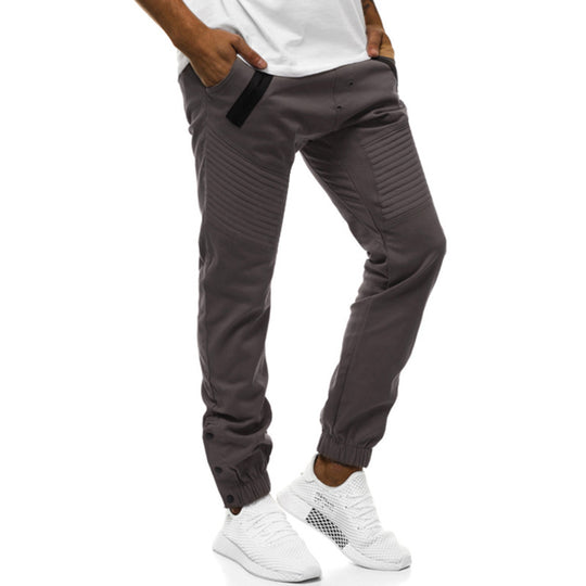 Herren Tech-Joggerhose mit gepolsterten Kniepaneelen, elastischem Tunnelzug und Druckknopf-Manschetten Shop Nory