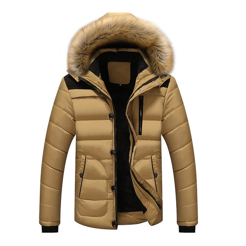 Herren Wärmende Winterjacke mit abnehmbarem Kunstfellkragen Shop Nory