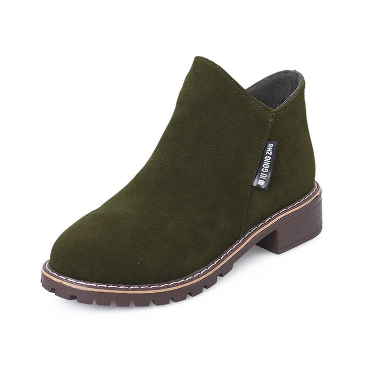 Damen Ankle-Boots aus softem Wildleder mit stabilem Blockabsatz