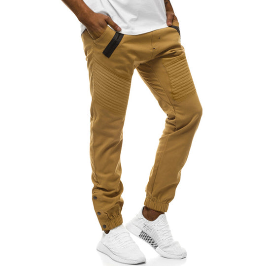 Herren Tech-Joggerhose mit gepolsterten Kniepaneelen, elastischem Tunnelzug und Druckknopf-Manschetten Shop Nory
