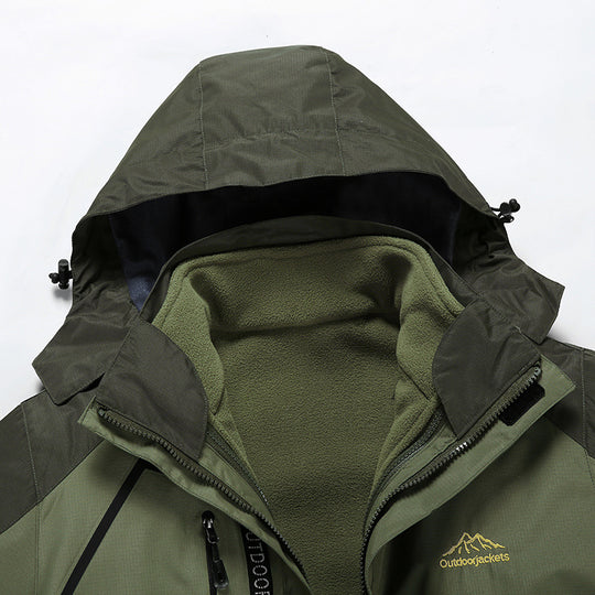 Unisex Wasserfeste atmungsaktive Outdoorjacke mit abnehmbarer Kapuze und Multifunktions-Taschen Shop Nory