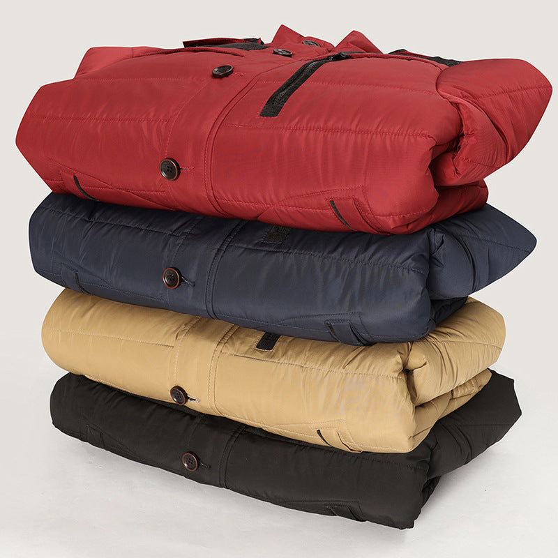 Herren Wärmende Winterjacke mit abnehmbarem Kunstfellkragen Shop Nory