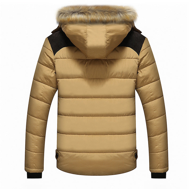 Herren Wärmende Winterjacke mit abnehmbarem Kunstfellkragen Shop Nory