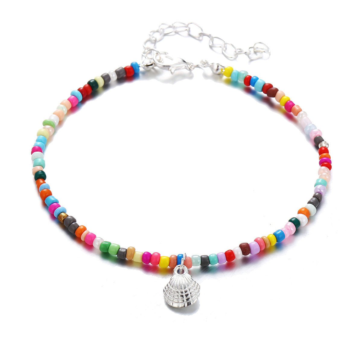 Damen bunte Sommer-Halskette mit muschelförmigem Anhänger Shop Nory