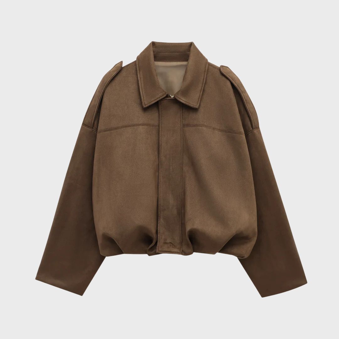 Wildleder Übergroße Warme Lederjacke