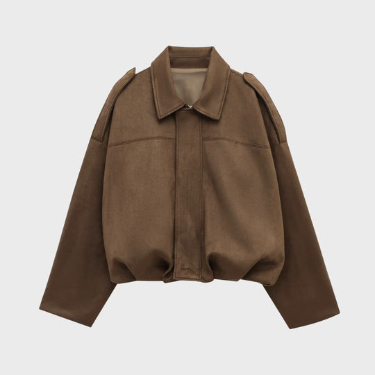 Wildleder Übergroße Warme Lederjacke