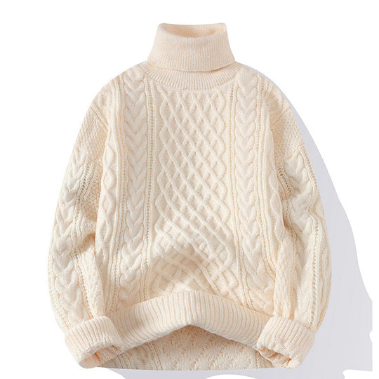 Unisex Strickpullover, gefüttert, verschiedene Kragenformen
