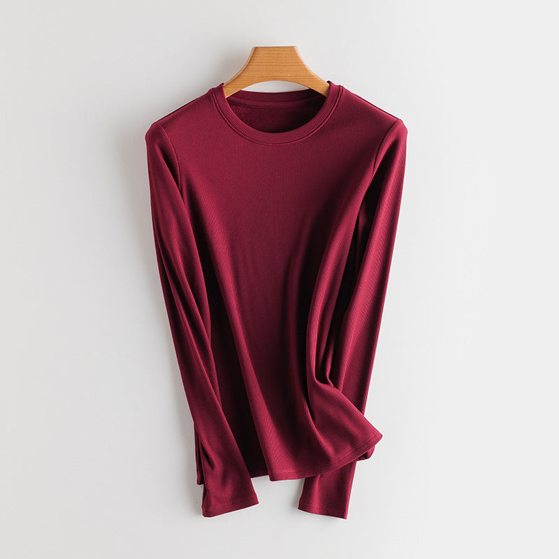 Wärmender Strickpullover mit Seidenanteil und Innenfutter