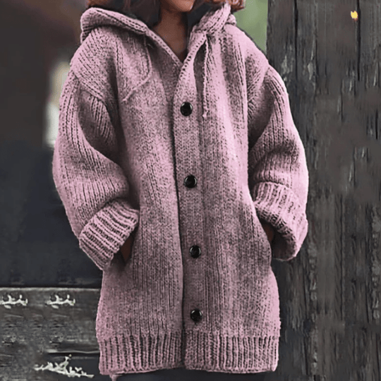 Warme Damen-Strickjacke