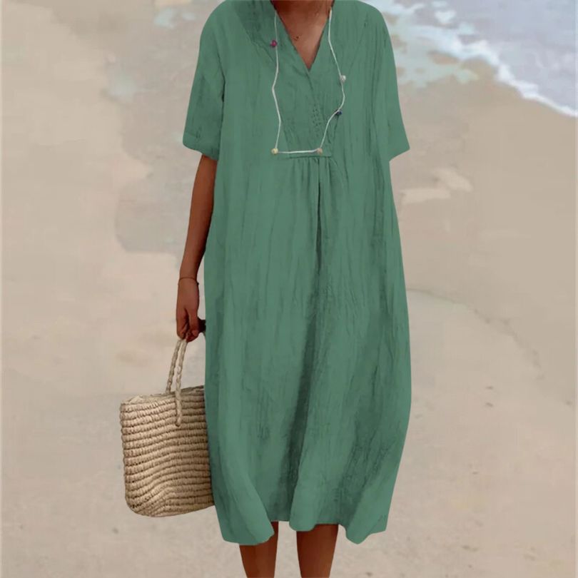 Bequeme Kleid Aus Leinen