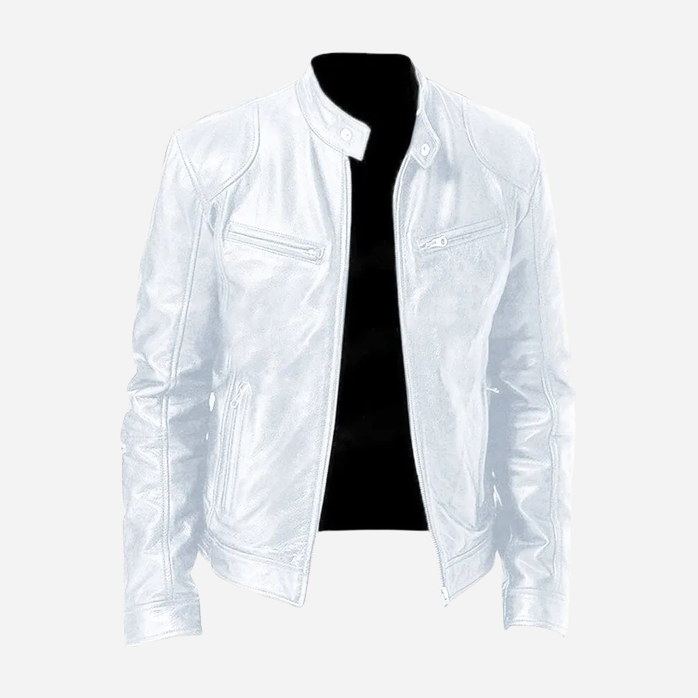Stylische Moto-Lederjacke