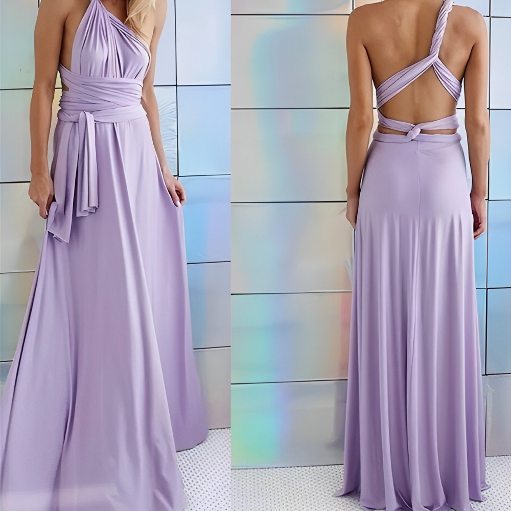 Elegante Damen Infinity Kleid Schickes Wickel Sommerkleid