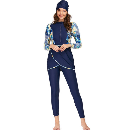 3 Teile Set Halal Bademode Badeanzug Burkini Badeoutfit
