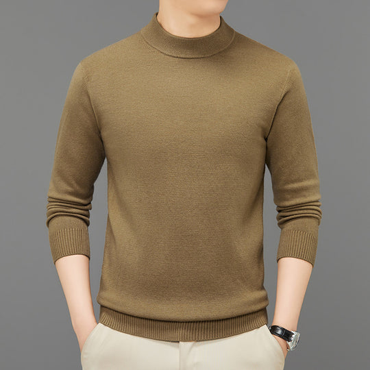 Herren-Strickpullover mit Stehkragen