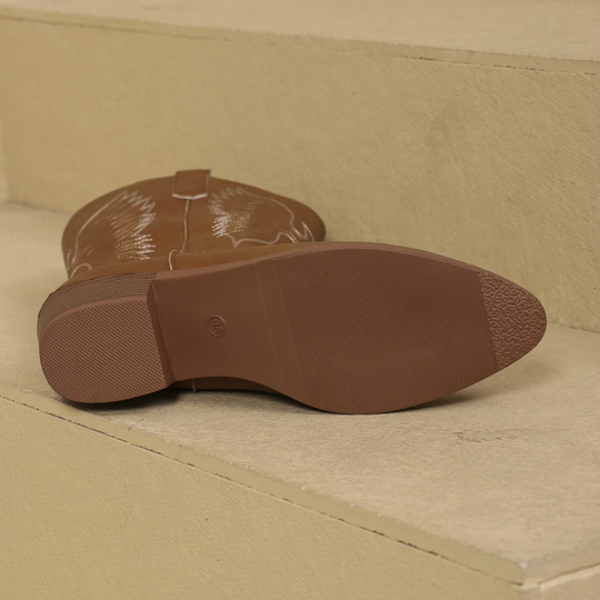 Shopnory | Bestickte Mittelhohe Cowboystiefel