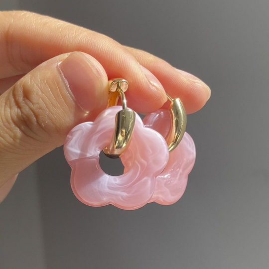 Goldvergoldete Blumen-Ohrringe - Valeria | Shop Nory