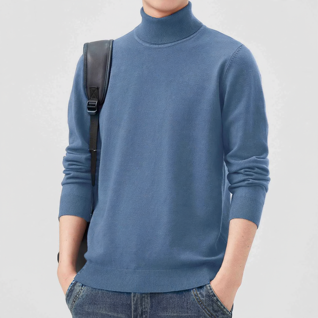 Herren-Wollmischpullover mit Rundhals