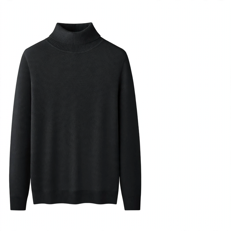 Hochwertiger Herren-Rollkragenpullover aus Modal-Wollmischung