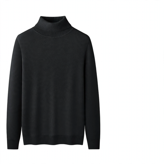 Hochwertiger Herren-Rollkragenpullover aus Modal-Wollmischung