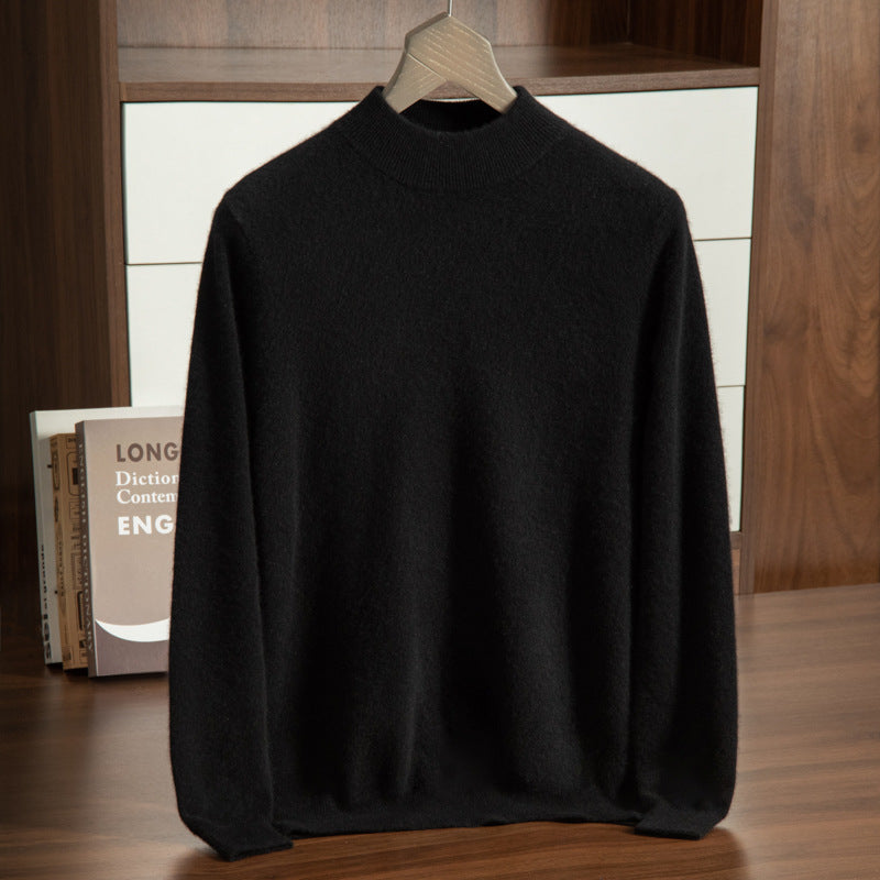Herren-Kaschmirpullover, Stehkragen, Business-Casual