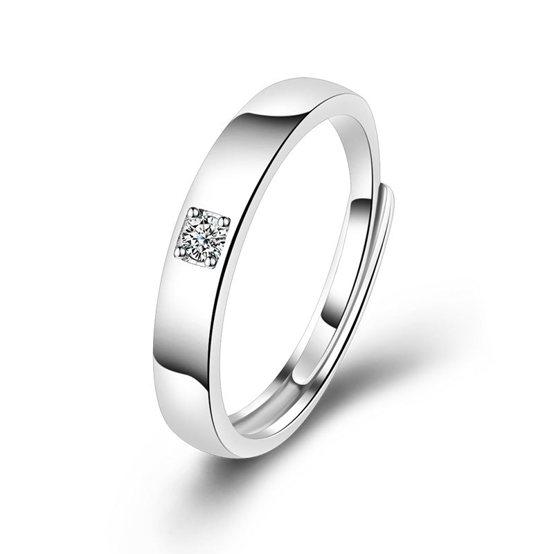 Damenring mit elegantem, minimalistischem Design und funkelndem Zirkonia Shop Nory