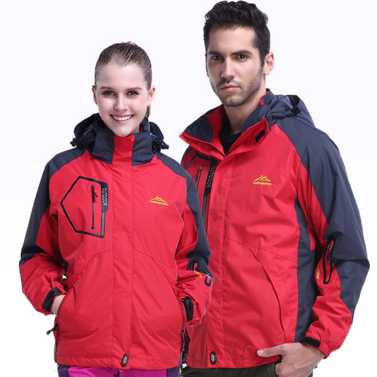 Unisex Wasserfeste atmungsaktive Outdoorjacke mit abnehmbarer Kapuze und Multifunktions-Taschen Shop Nory