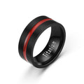 Herren Titanring mit eleganter roter Akzentlinie Shop Nory