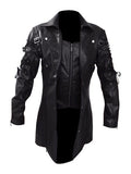 Herren Designer Bikerjacke mit asymmetrischem Reißverschluss
